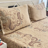 designer knitted bedcover set | side view