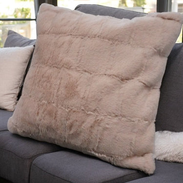 faux fur 16 x 16 cushion cover - side view