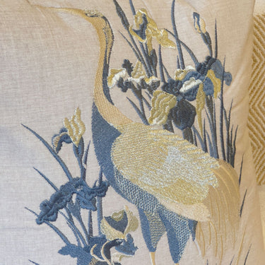 flamingo embroidered cushion cover | Close View