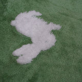 green bunny microfiber hand towel | focus view