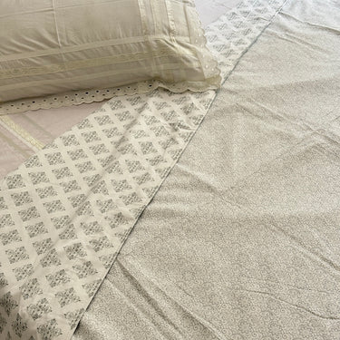 green reversible cotton dohar | focus view