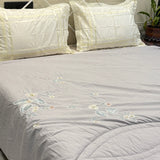 grey milk fibre ac comforter | side view