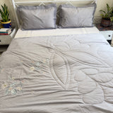 grey milk fibre ac comforter | top view