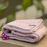 pink antibacterial and soft bamboo towel | front view