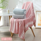 pink feather soft gifting towel set | full view