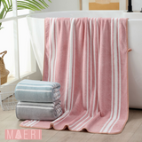 pink feather soft gifting towel set | open view