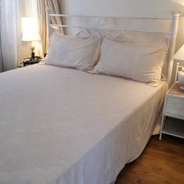 pink super soft cotton bedsheet | full view