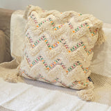 printed tufted cushion cover | Side View