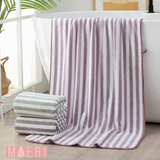 purple feather soft gifting towel set | full view