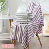 purple feather soft gifting towel set | open view