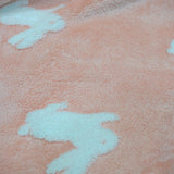 soft pink bunny microfiber hand towel | focus view