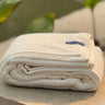 white bamboo towel, quick dry and absorbent | front view